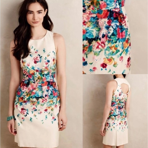 Maeve Dresses & Skirts - Maeve by Anthropologie Floral Tea Garden Sheath - size 2